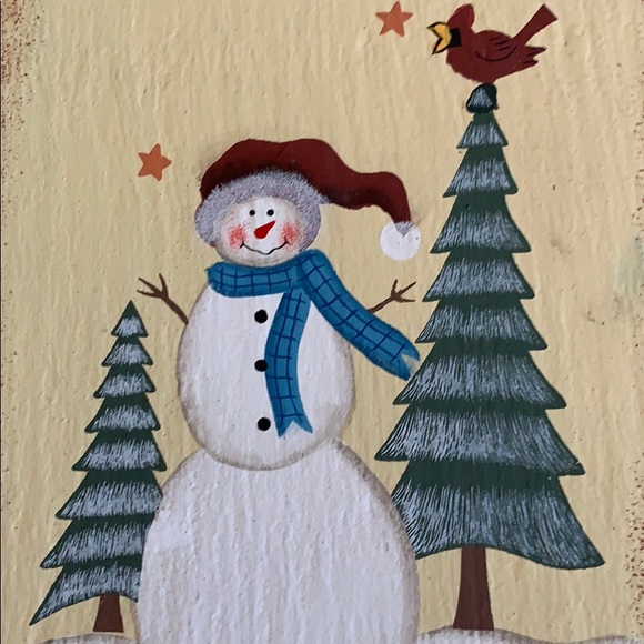 WINTER Slate Wall Hanging / Art (NWOT) - Picture 5 of 11